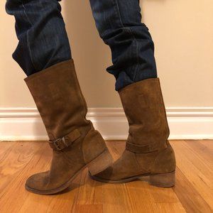 J. Crew Ryder Suede a Buckle Boots